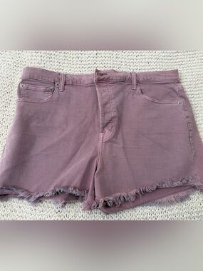 GAP Mauve Frayed Hem Denim Shorts